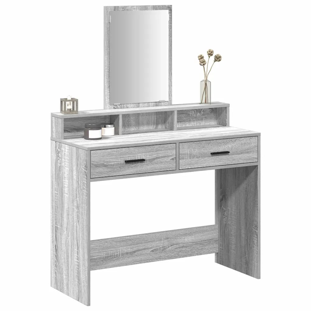 Toeletta | Tavolo da Trucco con cassetto Grigio Sonoma 100 x 41 x 140 cm