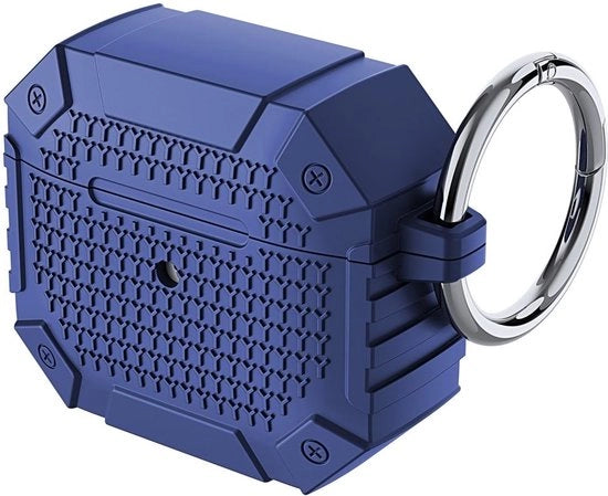 Coprimessa TPU con Fermo per Pistola Blu Adatta per AirPods 3