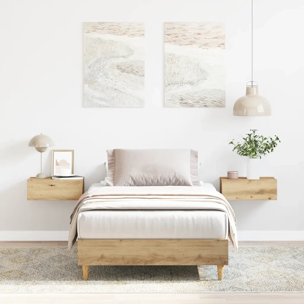 vidaXL Giroletto senza Materasso Rovere Artigianale 90x190 cm