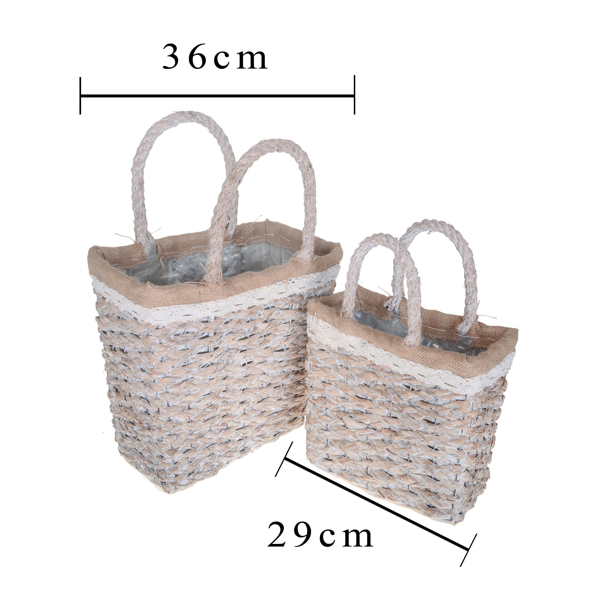 Set 2 Borse Alte Rettangolari H 53 cm