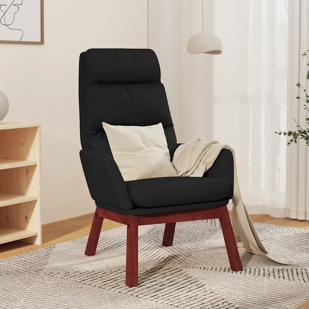 Poltrona | Sedia Relax Nera in Tessuto