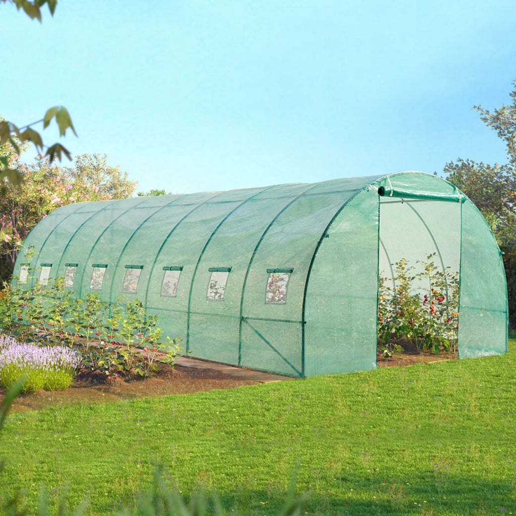 ProBache - Telone di ricambio da 130 gr/m² per la serra a tunnel verde DES ANDES da 24 m²