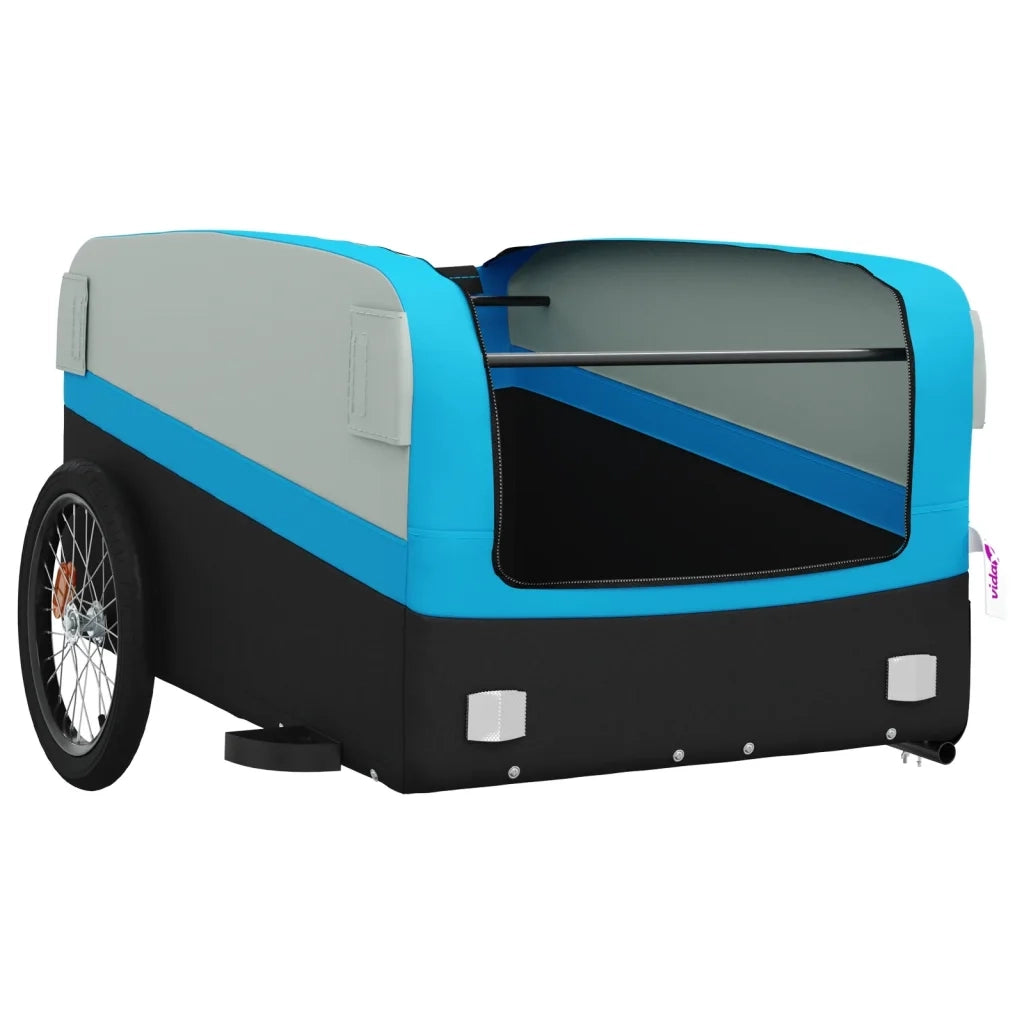 Rimorchio da Bici Nero e Blu 45 kg in Ferro CFW5671190