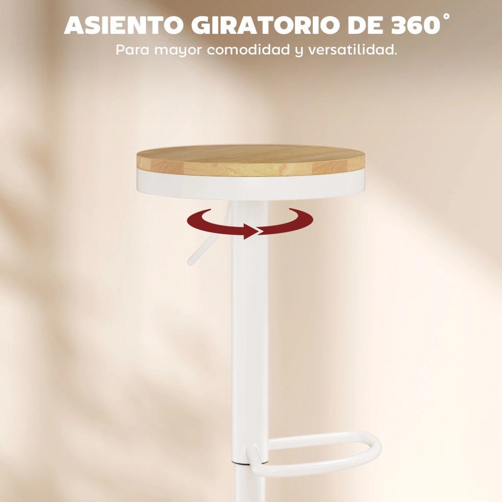 Sgabelli da Cucina ¨C zephmum ¨C Legno e Acero, Altezza Aggiustabile, 2 Pezzi
