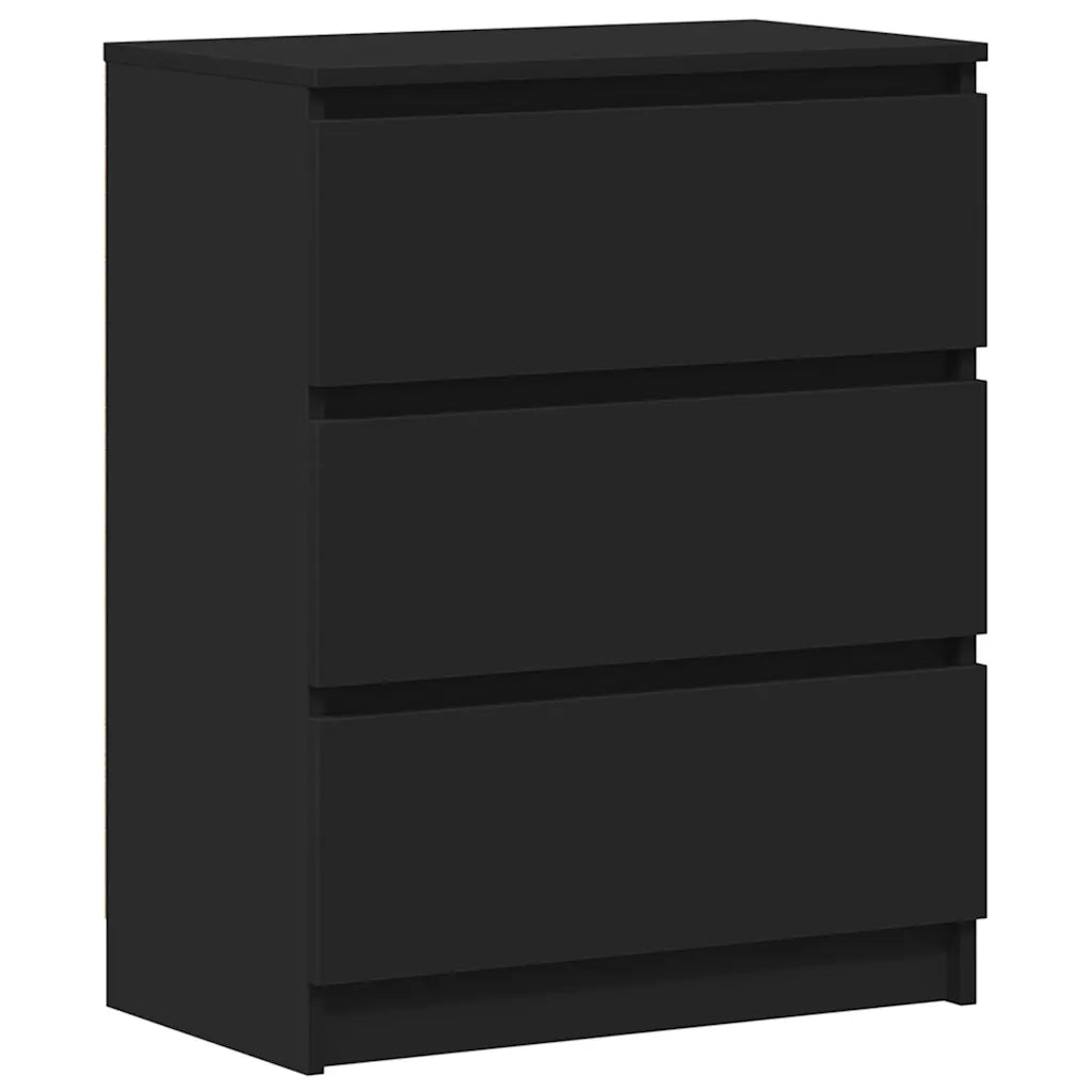 Credenza | Madia | Buffet da pranzo | Armadio da pranzo Nera 60x35x76 cm in Legno Multistrato
