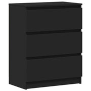 Credenza | Madia | Buffet da pranzo | Armadio da pranzo Nera 60x35x76 cm in Legno Multistrato