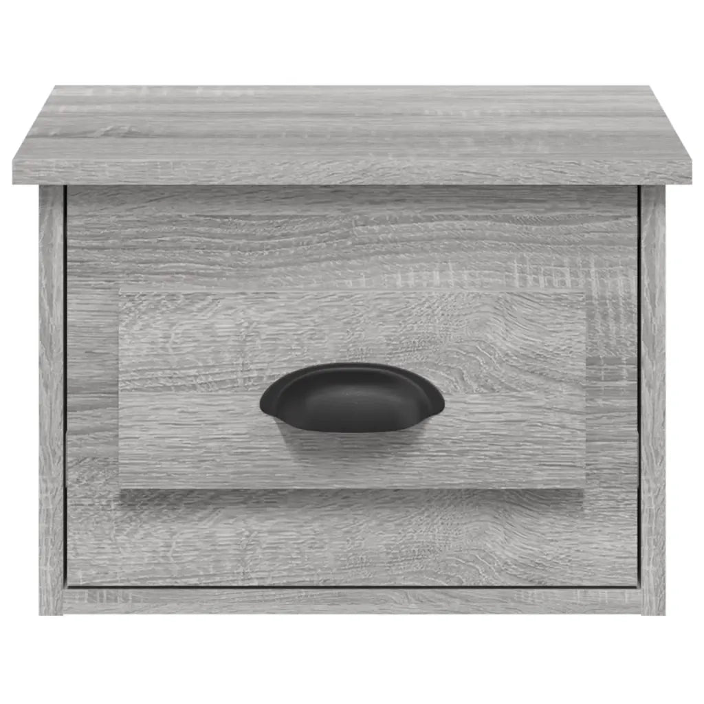 Set di 2 Comodini | Armadio da Notte | Mobiletto da notte a Parete Grigio Sonoma 41,5x36x28 cm