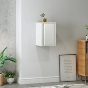 Armadietto a Parete Burlöv con Anta in Acciaio 50 x 33 x 35 cm - Bianco [en.casa]