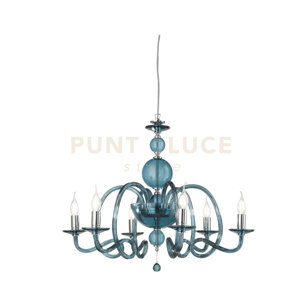 LAMPADARIO VIVALDI 6 LUCI OTTANIO CROMO ATTACCO E14 D.75CM