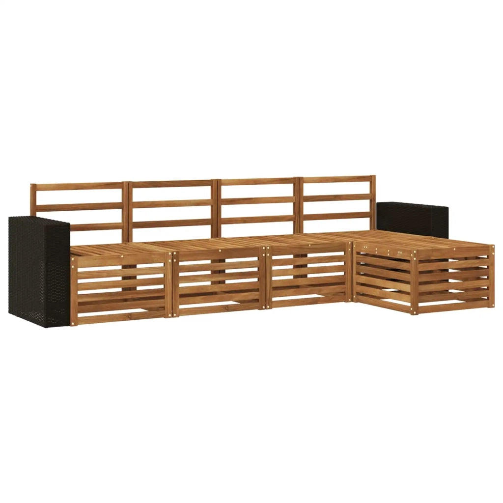 Set di divani da esterno 5 pz Naturale 3384240