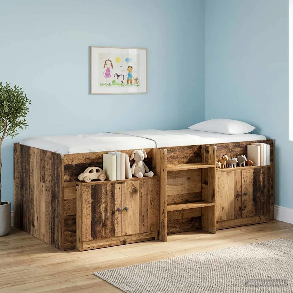 Armadietto per letto 2 pcs Legno antico 66 x 35 x 48 cm 893721