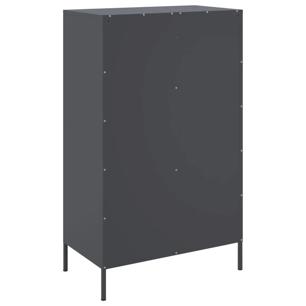Buffet credenza cassettiera armadio mobile contenitore organizer cucina soggiorno salotto alto 68 x 39 x 113 cm acciaio antracite 02_0032212