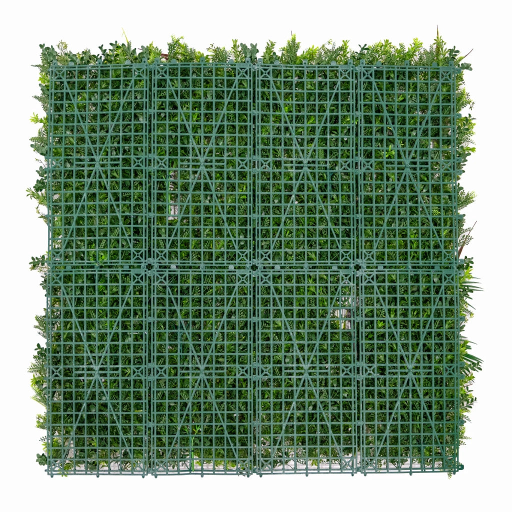 Piastrelle da Parete con Piante Artificiali 1m x 1m (2pz) Pannello Erba Alina per Giardino e Arredo Casa