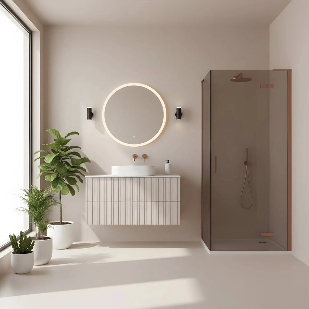 Cabina Doccia Rea Hugo 100x80 Copper Brush