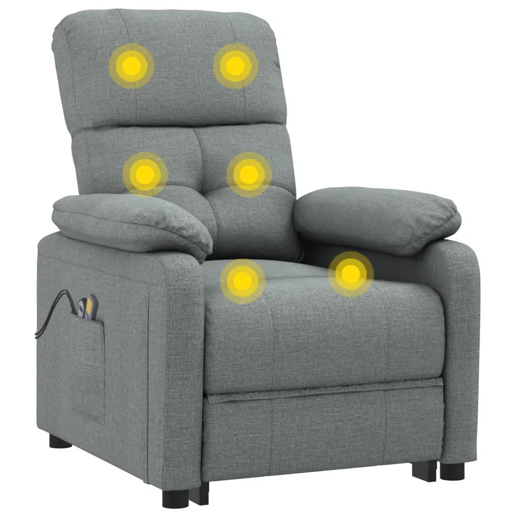 Poltrona Elettrica Massaggiante Grigio Scuro in Tessuto cod mxl 32445