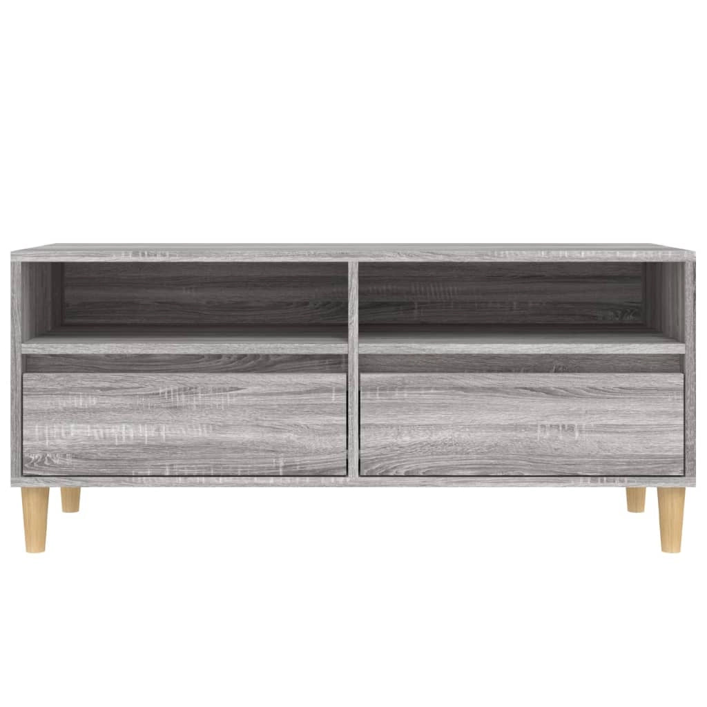 Mobile TV multimediale mensola TV credenza TV sala da pranzo soggiorno camera da letto Sonoma 100 x 34,5 x 44,5 cm legno ingegnerizzato grigio 02_0028322