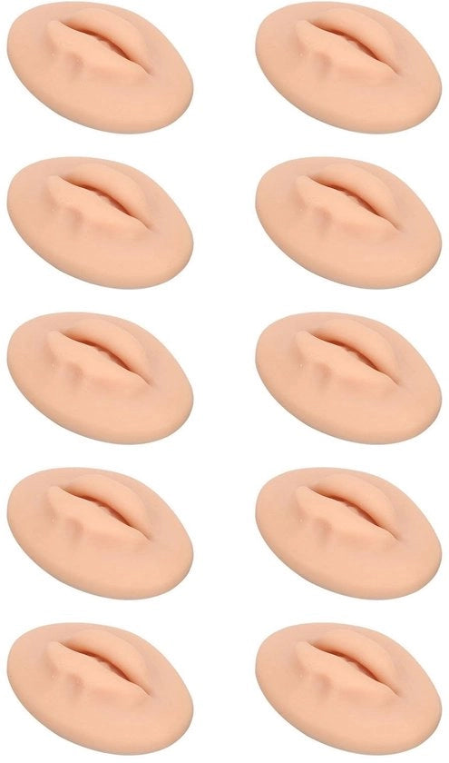 Tattoo oefenlippen in silicone 10 pezzi - buona simulazione - facile da colorare - apertura naturale - morbidi e flessibili