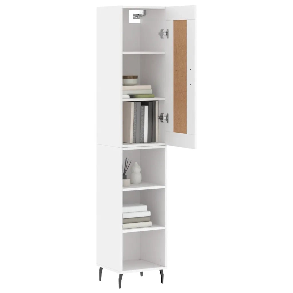 Credenza Bianca 34,5x34x180 cm in Legno Multistrato 3200337