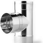Canna Fumaria - Raccordo Braga a T 90° Monoparete ACCIAIO INOX AISI 316 -Vari Diametri- ø160