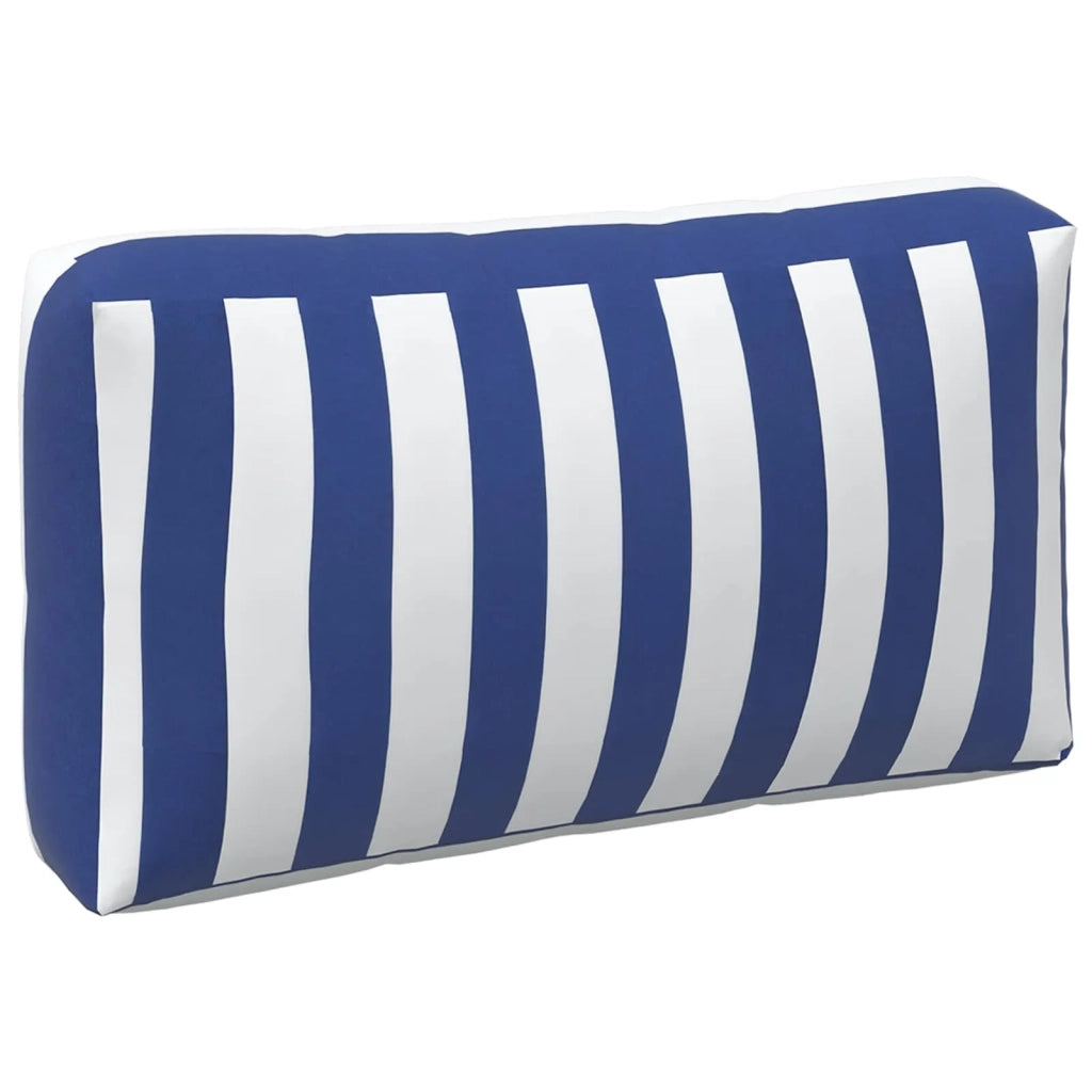 Cuscino da Esterno 3 pcs Blu e Bianco 103 x 58 x 10 cm Tessuto 42040530