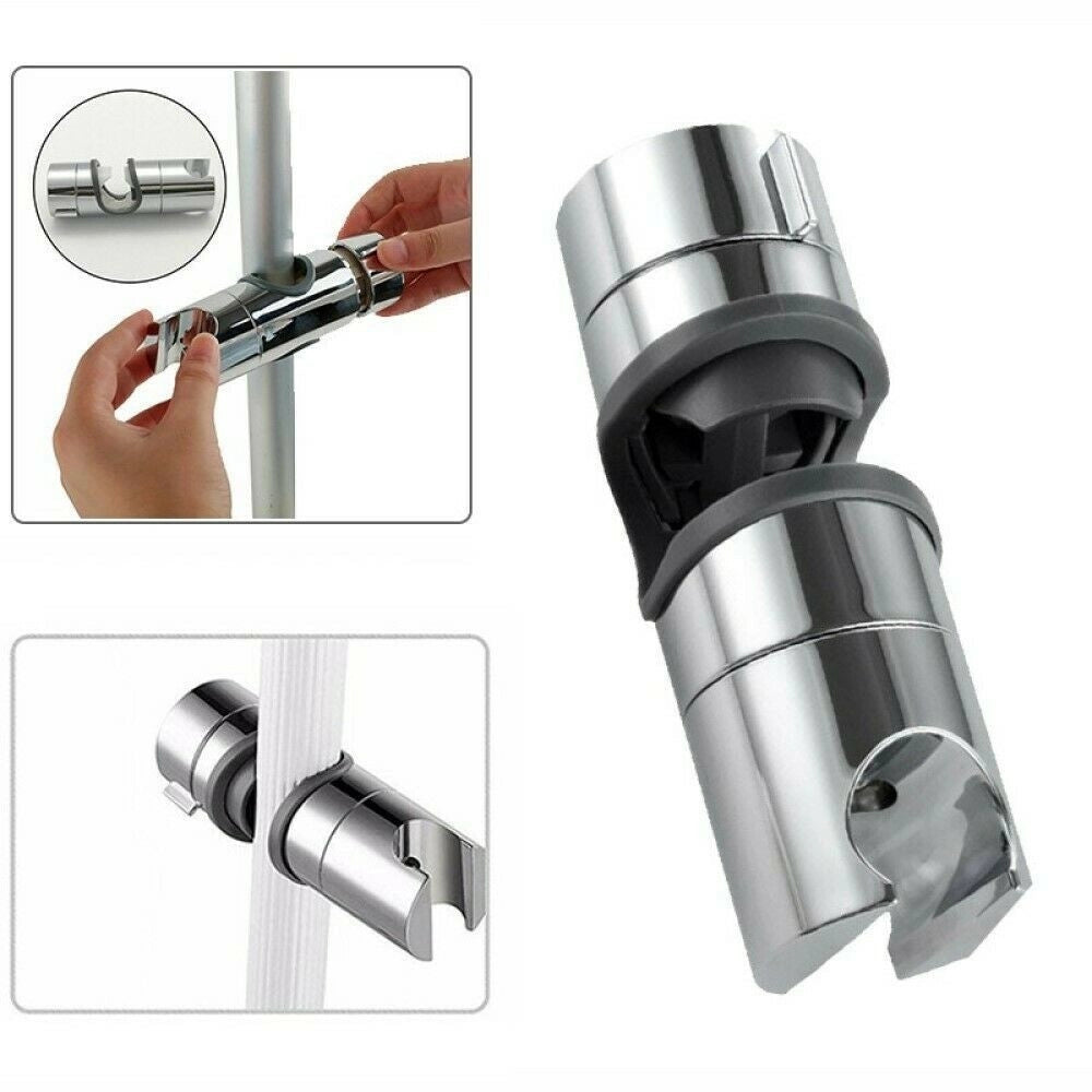 Trade Shop - Supporto Doccetta Scorrevole Per Asta Saliscendi Diametro Da 18 A 25 Mm 59419 -