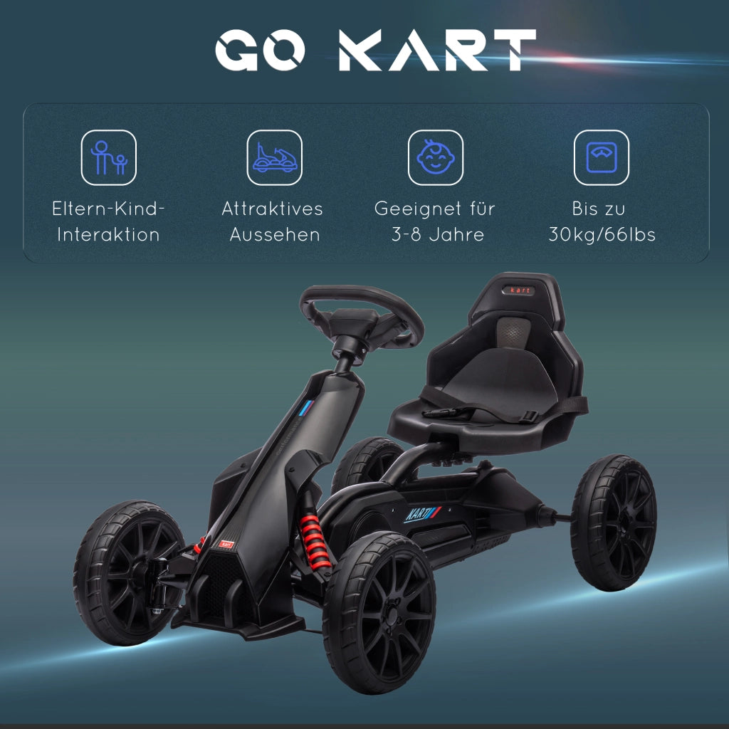 Go-Kart Bambini Regolabile ¨C Zephmum ¨C Nero