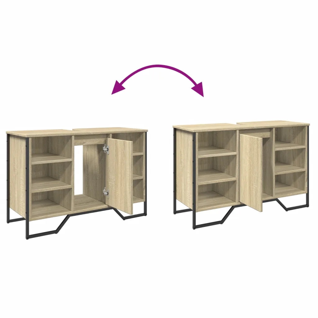 Mobile Lavabo Bagno Rovere Sonoma 91x35x60 cm in Truciolato 848665