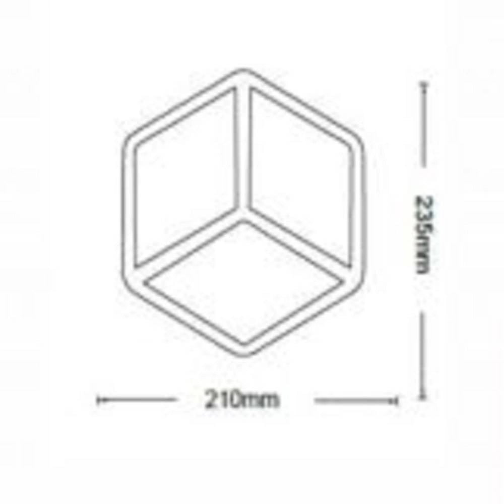 Trade Shop - Applique Led A Muro Lampada Moderna 12w Effetto Cubo 3d 3 Modalità Luce Aq11-3c -