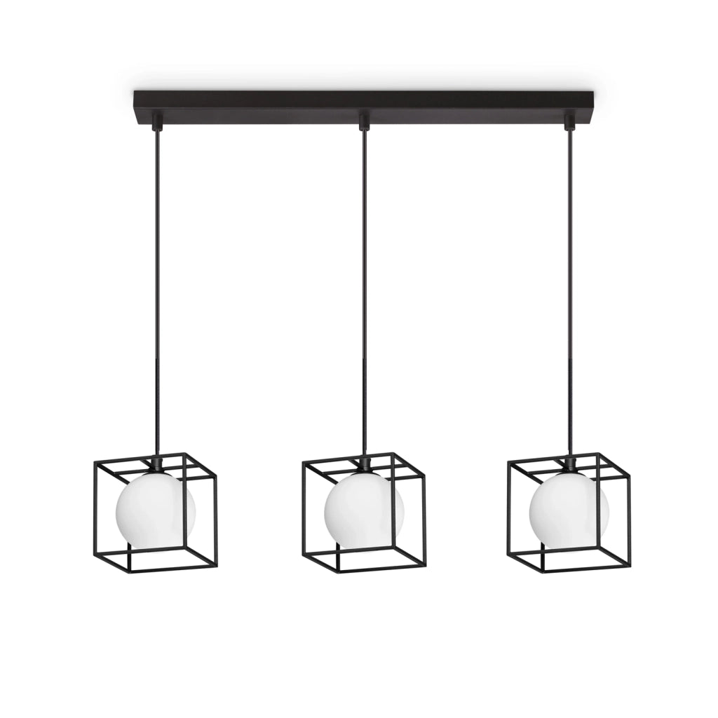Lampadario A Sospensione Contemporaneo Lingotto Metallo Nero G9 4W 3000K Ip20