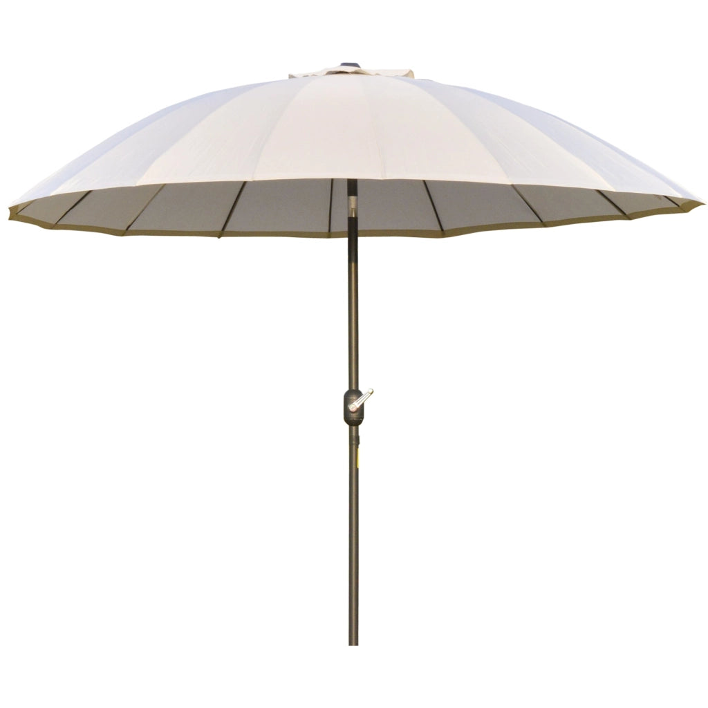 Ombrellone da Giardino Ø2,55m con Manovella Bianco Crema