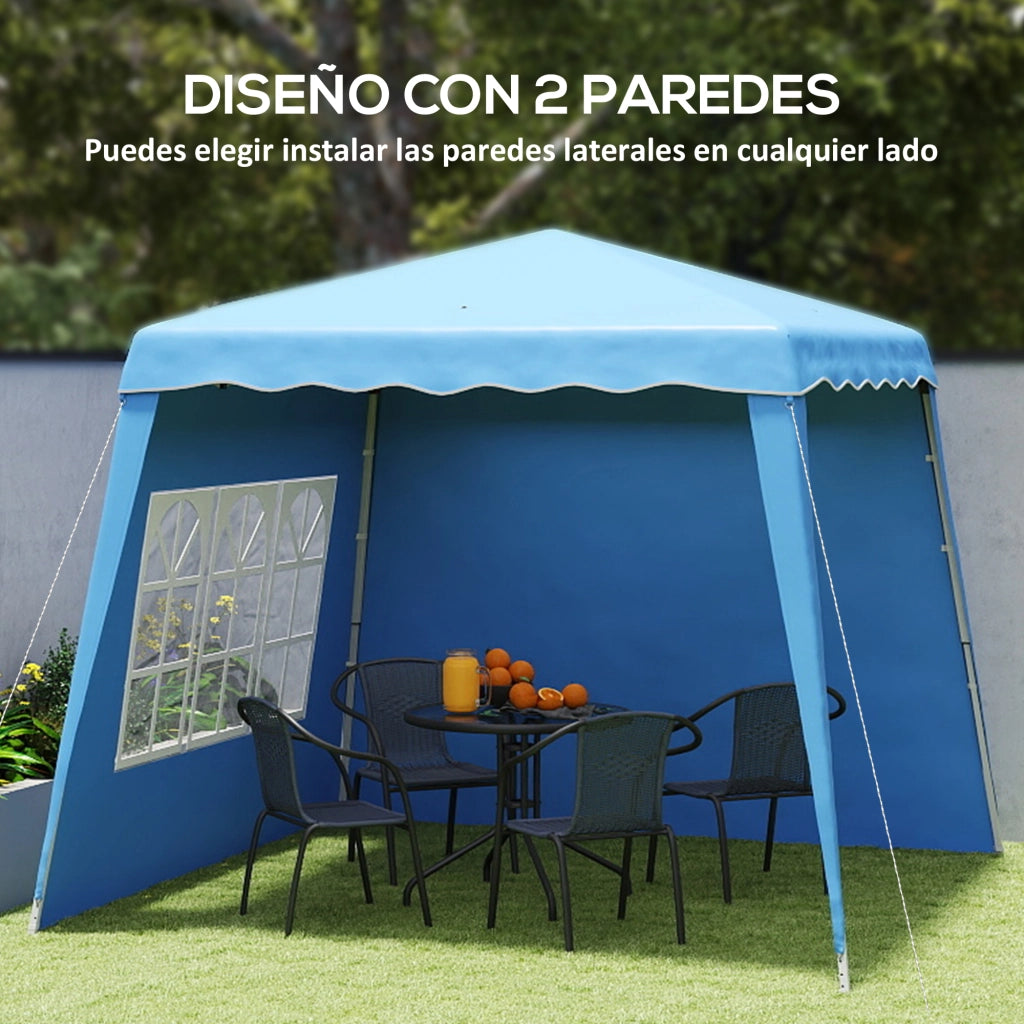 Gazebo da Giardino Pieghevole ¨C zephmum ¨C Blu 289x289x220 cm