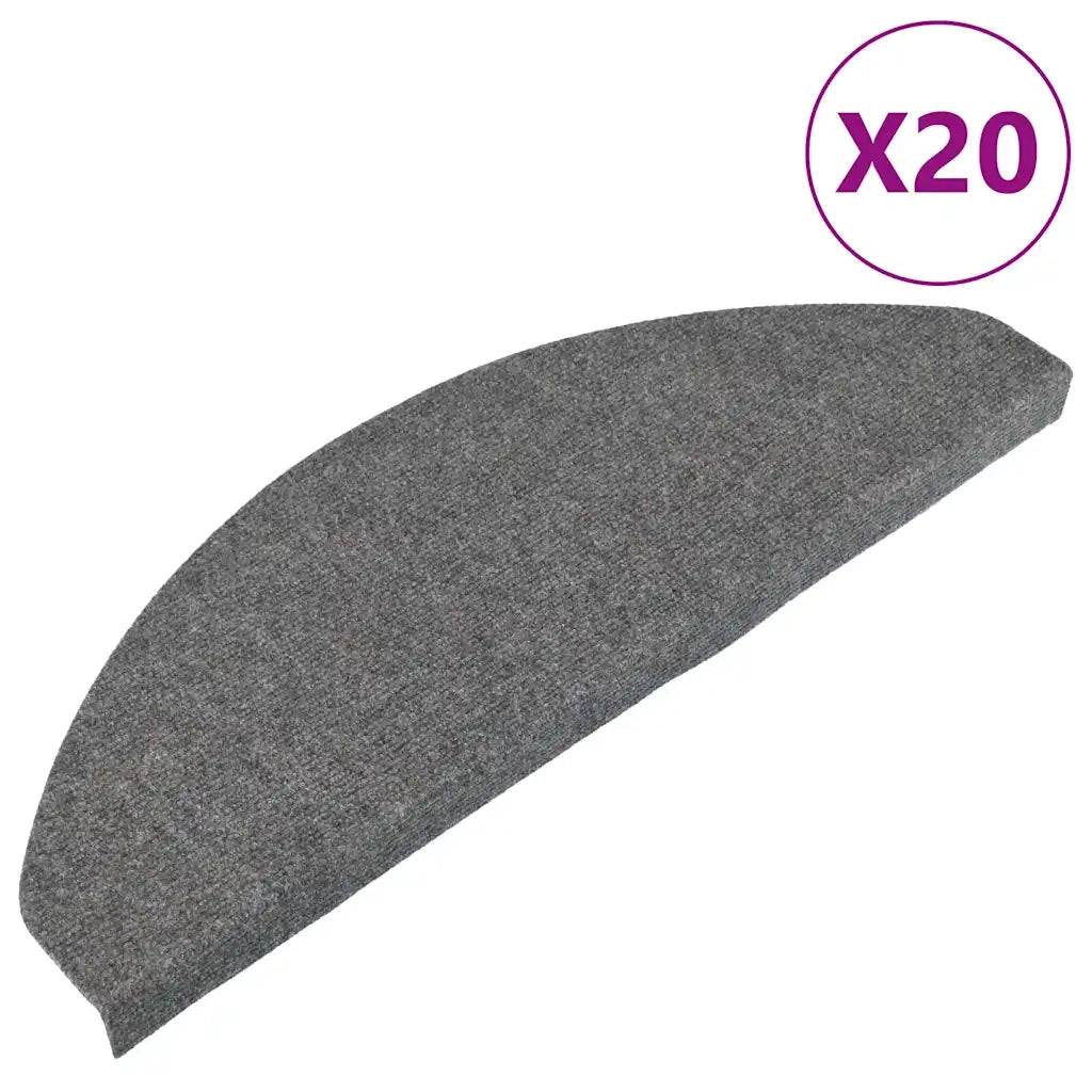 Tappetini Autoadesivi per Scale 20 pz Grigi 65x22,5x3,5 cm