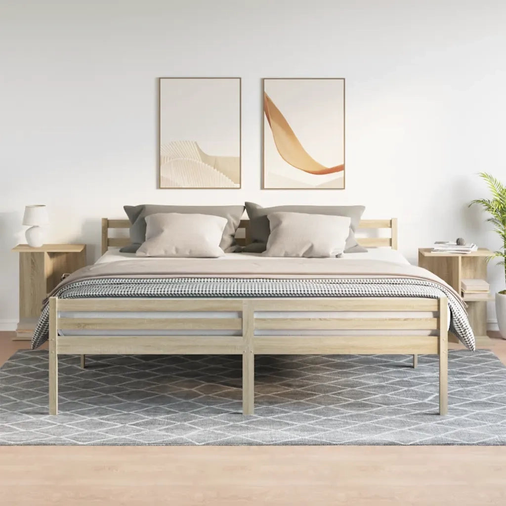 Comodini 2 pz-Set di 2 Tavolino da notte Rovere Sonoma 46,5x29x61 cm in Legno Multistrato