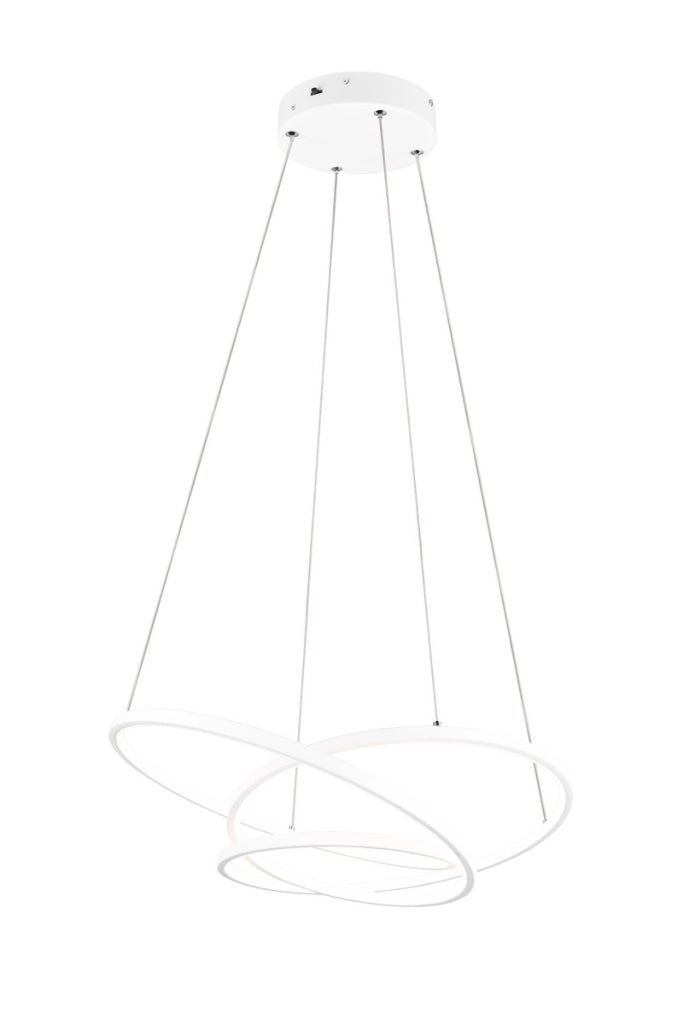Lampada sospesa moderna Darvin Trio bianca LED 34W CCT