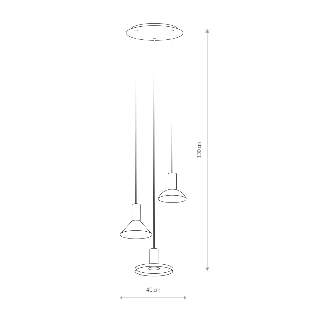 Lampadario Nowodvorski Hermanos 8030 3 luci Ø40cm ottone