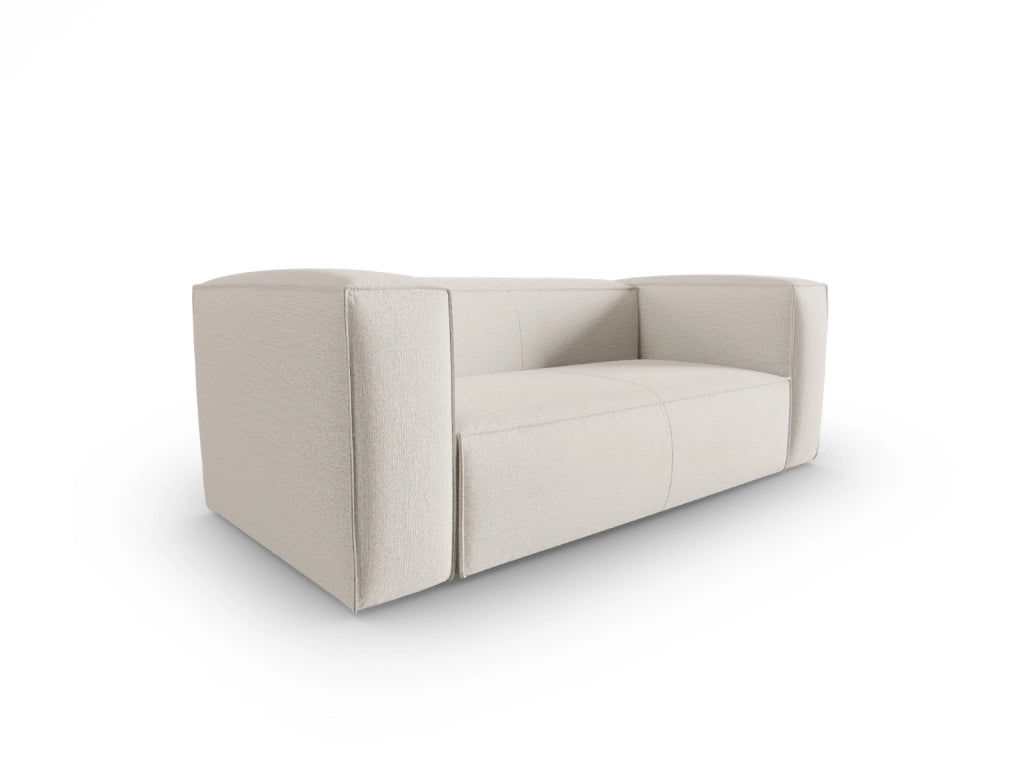 Cosmopolitan Design - Divano "Mackay" 2 posti in velluto strutturato avorio 