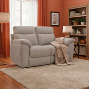Divano 2 Posti Lineare in Tessuto Antimacchia Grigio Chiaro - Modello Bostonfix Mozart 160 cm