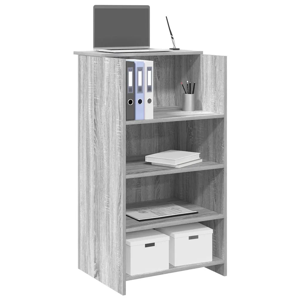 Banco Reception Grigio Sonoma 55x50x103,5 cm Legno Multistrato 859020
