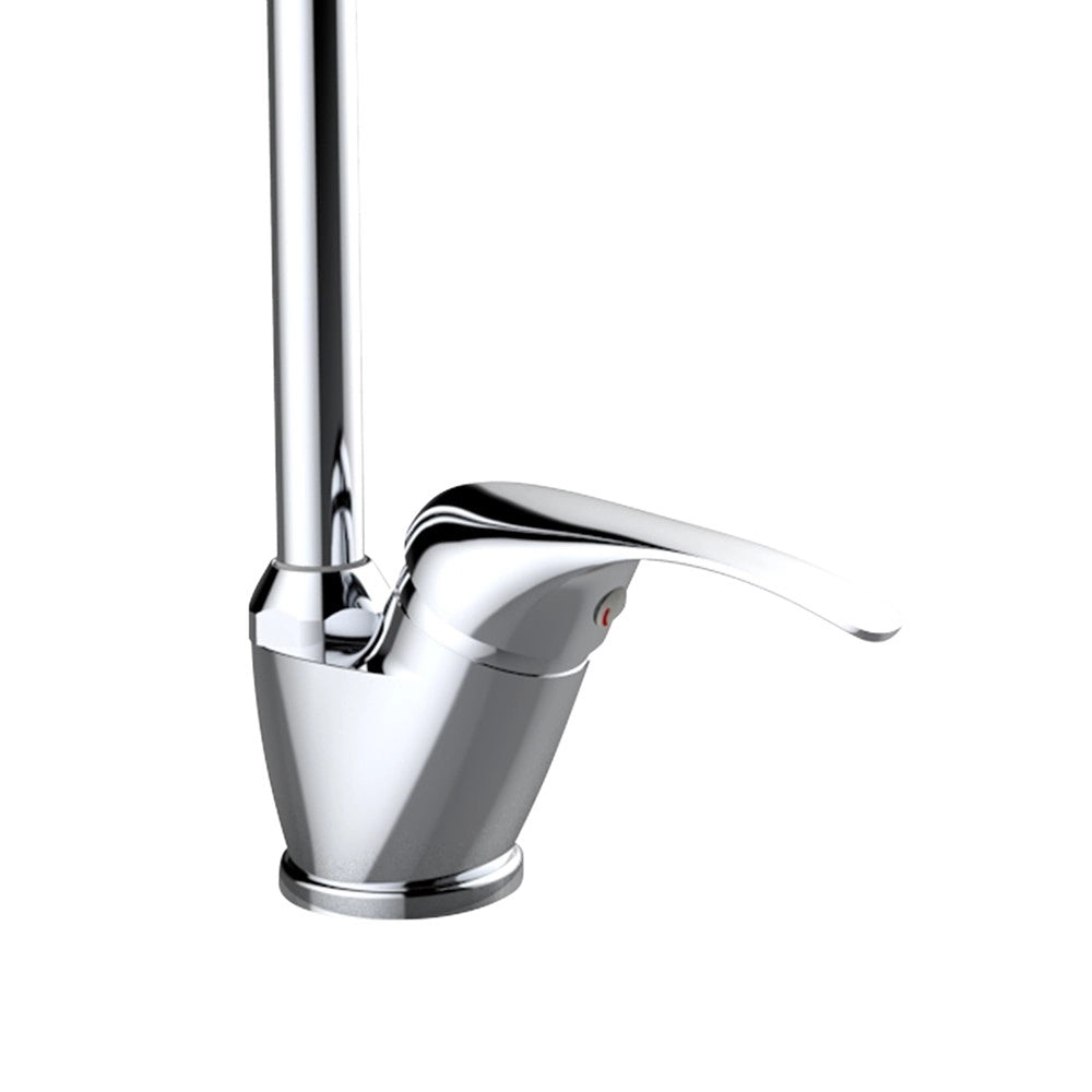 Miscelatore lavello serie eva bocca alta, finitura cromata