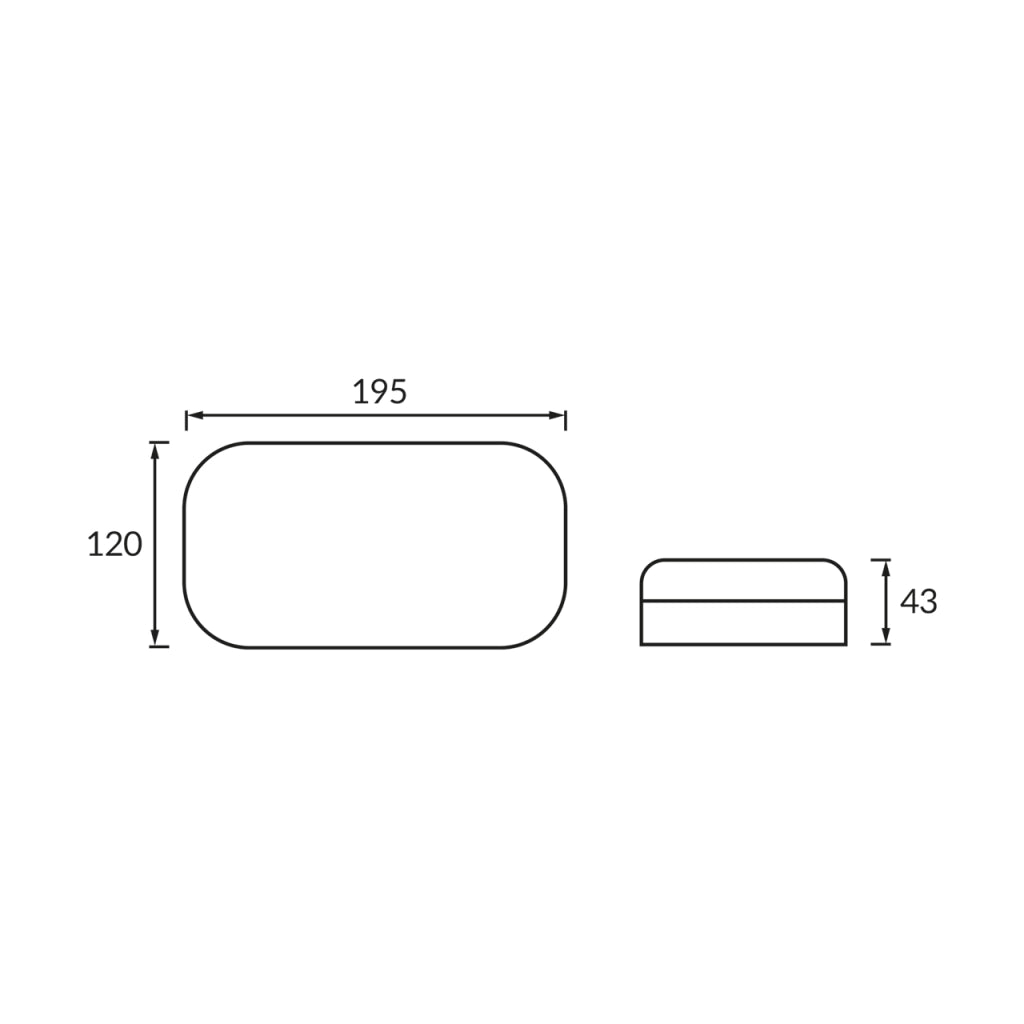 Applique esterna bianca rettangolare LED 15W CCT IP65 ABEL