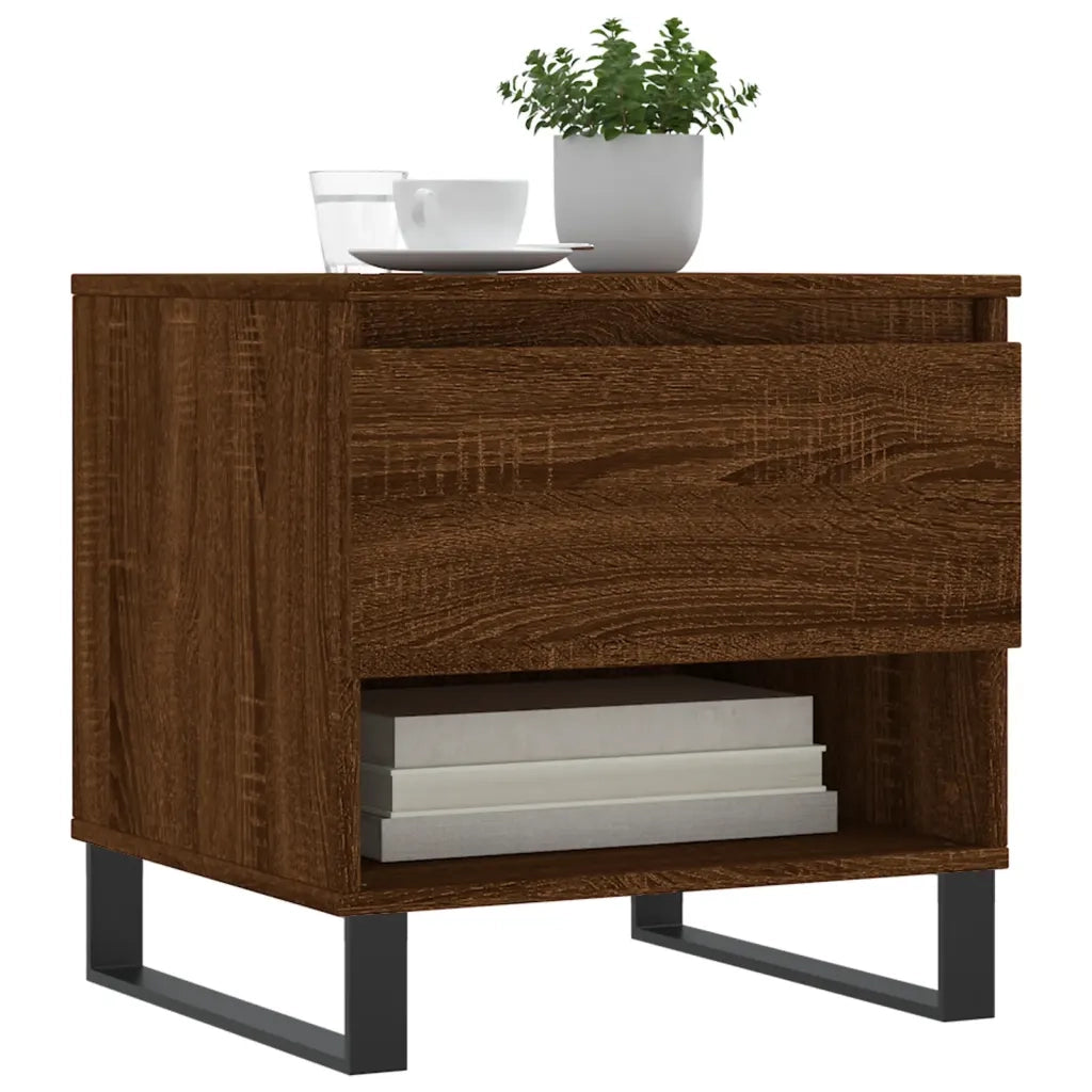 2 pz Tavolini salotto | Tavolino da caff¨¨ | Tavolino da Soggiorno Rovere Marrone 50x46x50 Legno Multistrato