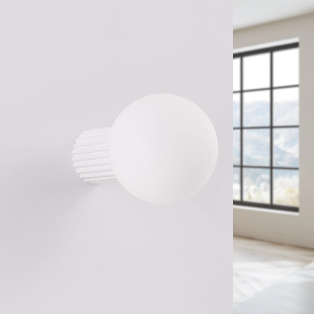 Applique Pure Lume SFERA bianca sfera vetro G9 IP44