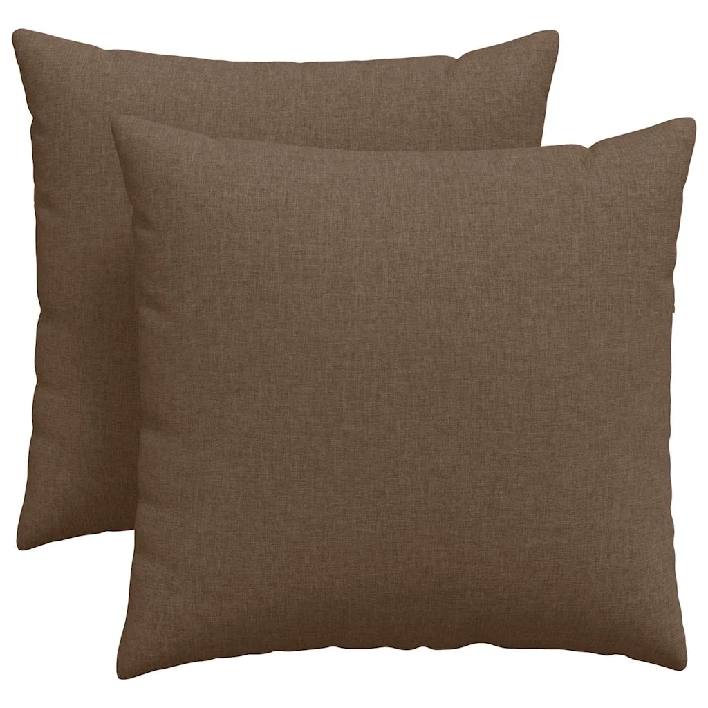Cuscini da Divano 2 pcs Marrone 45 x 45 cm Tessuto