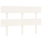 Testiera | Testata per Letto Bianca 124x3x81 cm in Legno Massello di Pino