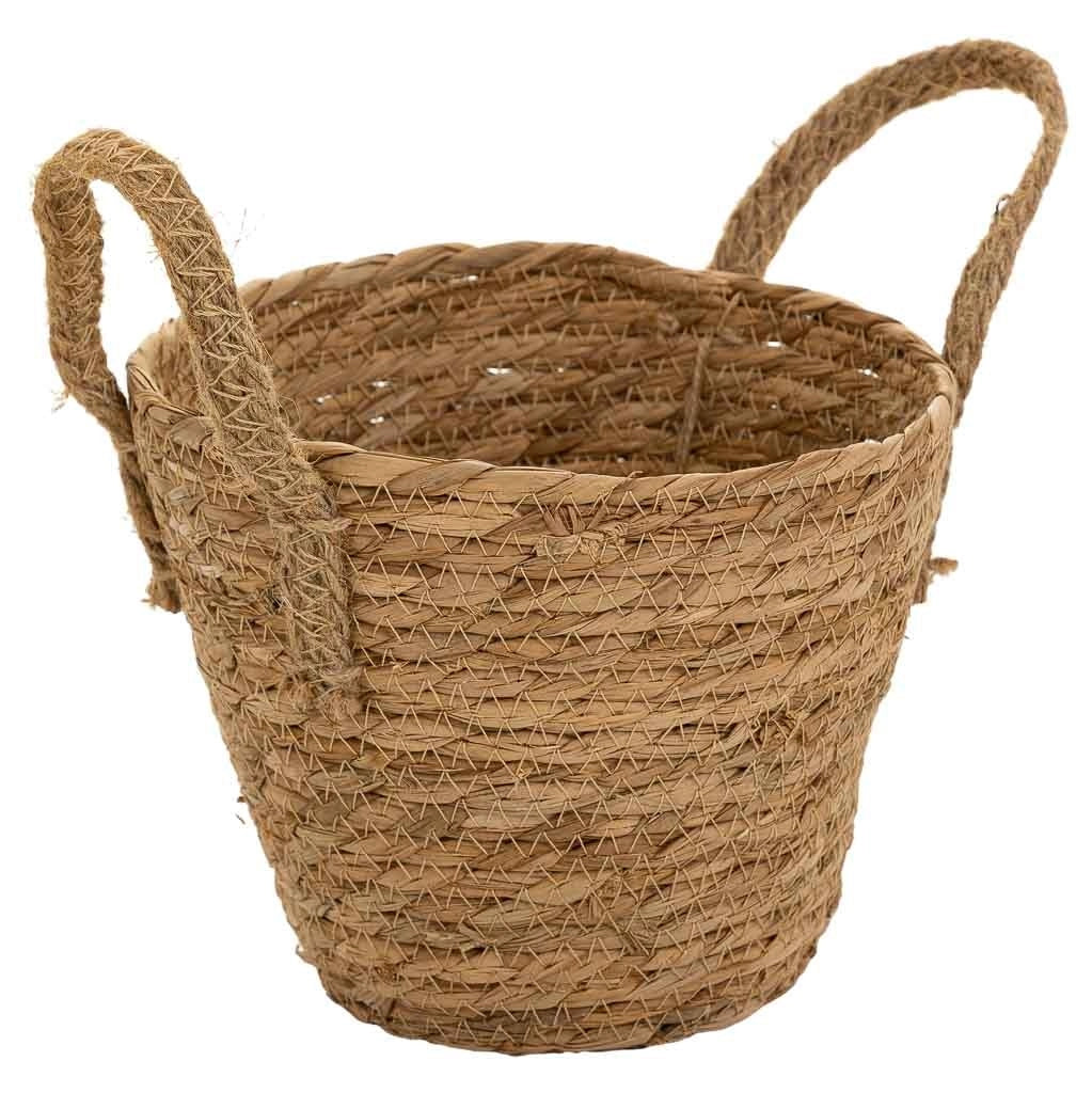 Cesto in fibra naturale marrone D18x16/22