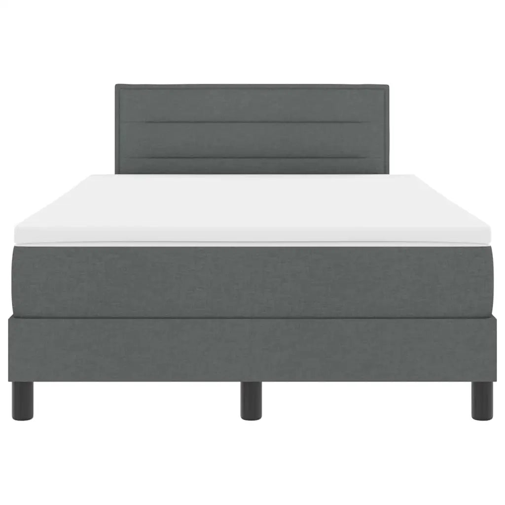 Letto a molle con materasso Grigio scuro 120 x 190 cm Tessuto 3342115