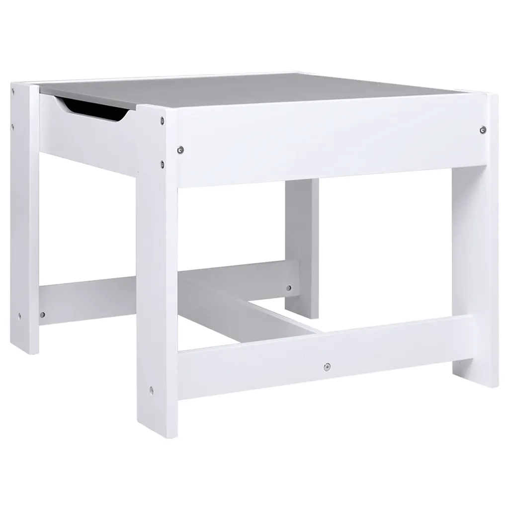 Tavolo per Bambini con 2 Sedie Bianco in MDF CFW1766261