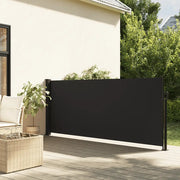 Tenda da Sole Laterale Retrattile-Tenda parasole per balcone per giardino Nera 140x300 cm