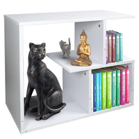 Tavolino Design Moderno 5 Ripiani 60x30x50cm Casa Ufficio Bianco