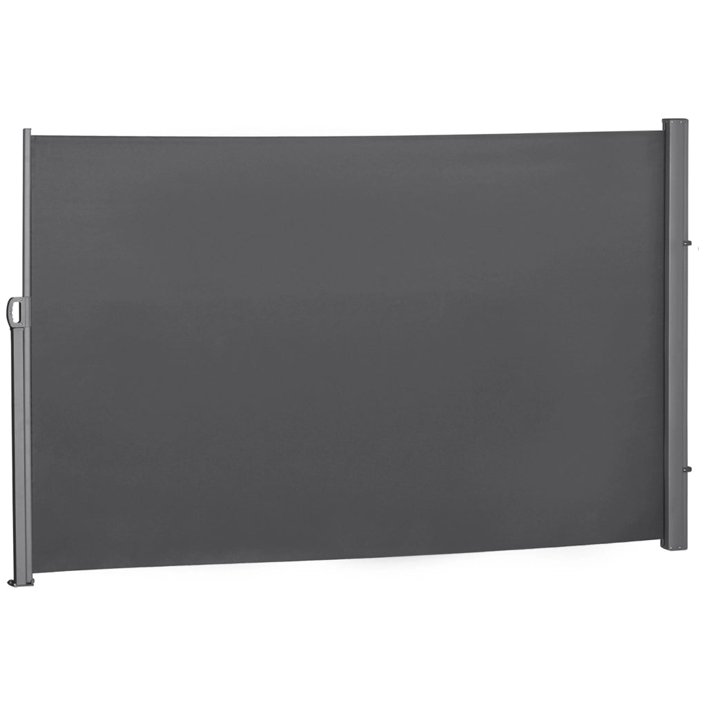 Frangivista da Giardino Estensibile 3x1.8m, Poliestere Anti UV e Alluminio, Grigio